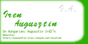 iren augusztin business card